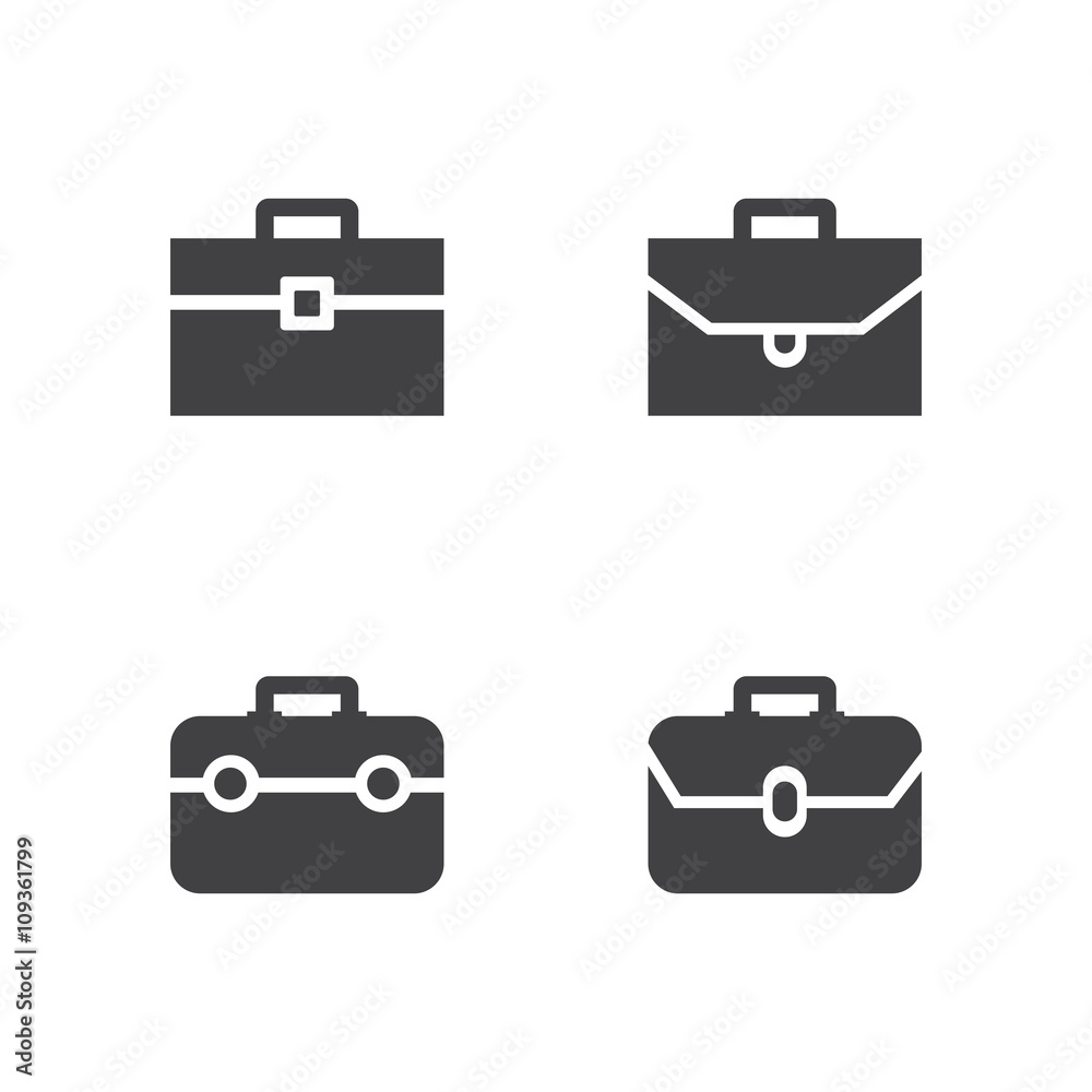 business bag icons set business bag icons set