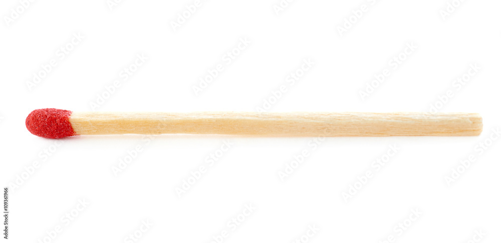 Wooden match isolated over the white background Wooden match isolated over the white background