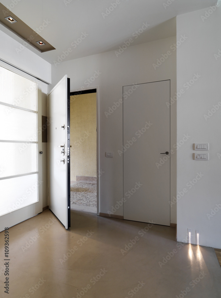 Naklejka premium interior view of a modern entrance of apartment