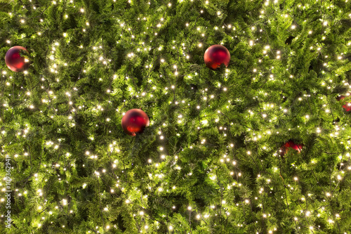 christmas tree ornament at night