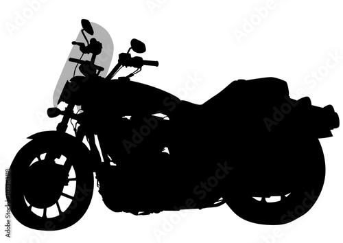 Old motor bike on white background