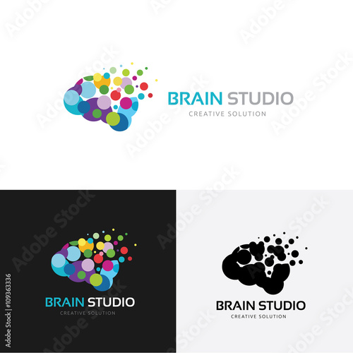 Brain and Education learning logo template