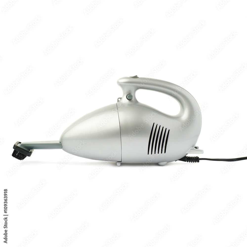 Hand held small vacuum cleaner isolated over the white background Hand held small vacuum cleaner isolated over the white background