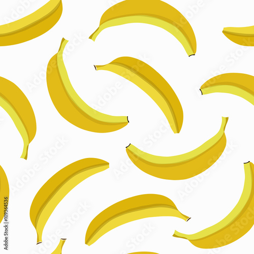 Seamless background with yellow bananas. 