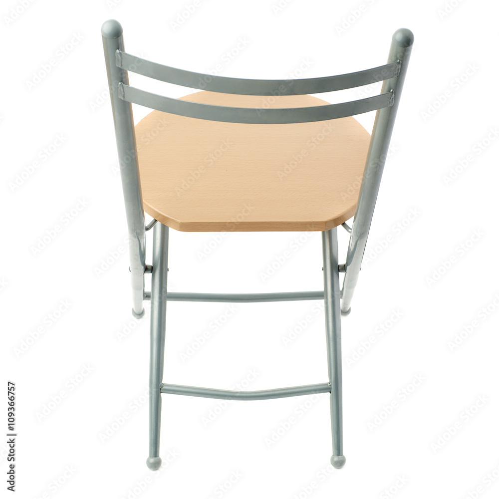 Folding chair over isolated white background Folding chair over isolated white background
