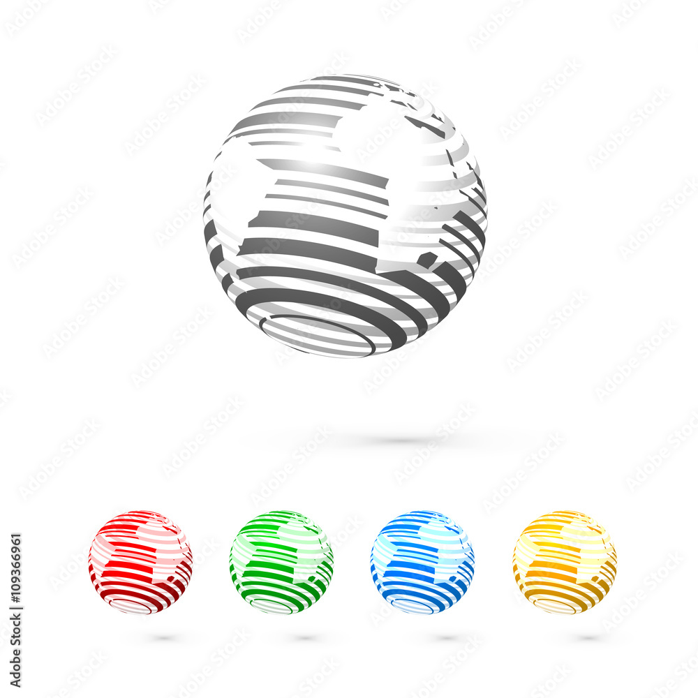 World map globe surface World map globe surface
