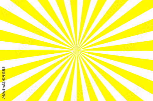 Illustration of white and yellow rays from the middle