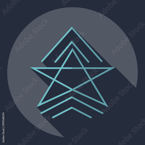 Flat modern design with shadow  Icon theater