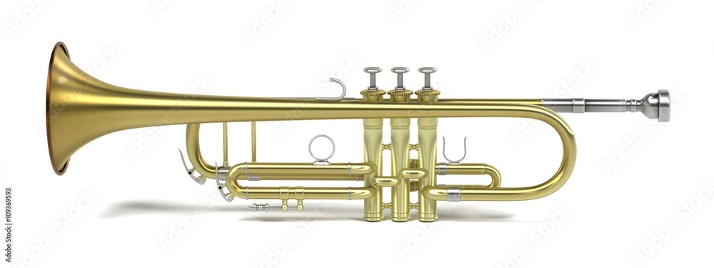 Fototapeta premium 3d rendering of jazz trumpet