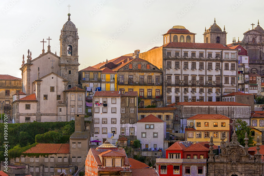 old facades of the city of Porto