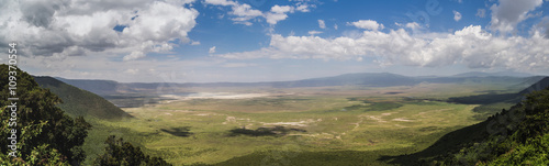 Full view of the Ngorongoro crater