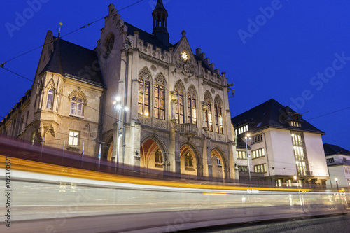 Erfurt City Hall in Germany in the evening