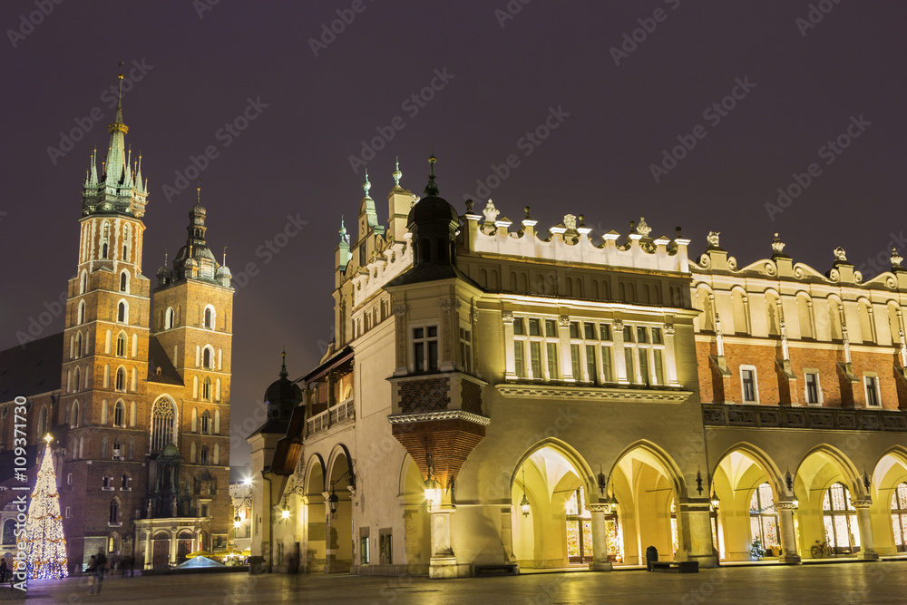 Old Town in Cracow in Poland
