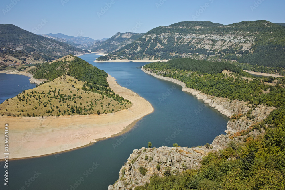Amazing view of Arda River and Kardzhali Reservoir, Bulgaria