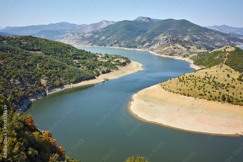 Panorama of Arda River  and Kardzhali Reservoir, Bulgaria