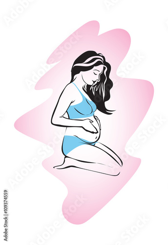 Stages of pregnancy vector