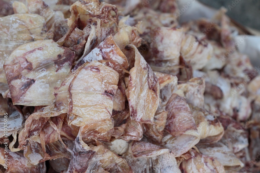 dried squid for cooking in the market. dried squid for cooking in the market.