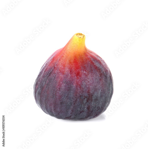 One Fresh figs on white background.