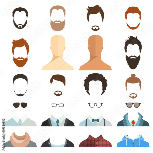 Male haircuts. Avatar constructor.