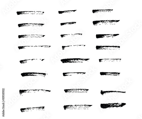 Art brush grunge stroke 24 brushes set