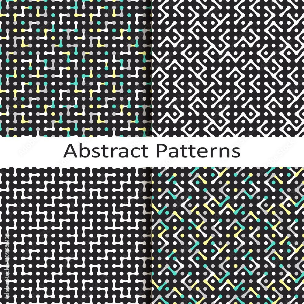 set of four abstract geometric patterns set of four abstract geometric patterns