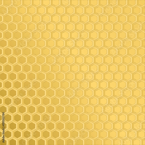 Abstract golden pattern of hexagons. Gold texture.Vector illustration