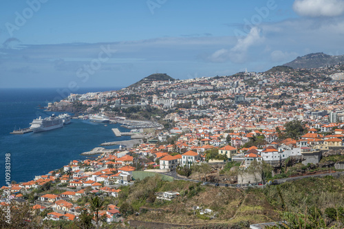 Panorama von Funchal  Madeira  Portugal