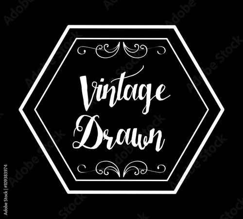 Vintage draw design. ornament icon. sketch concept