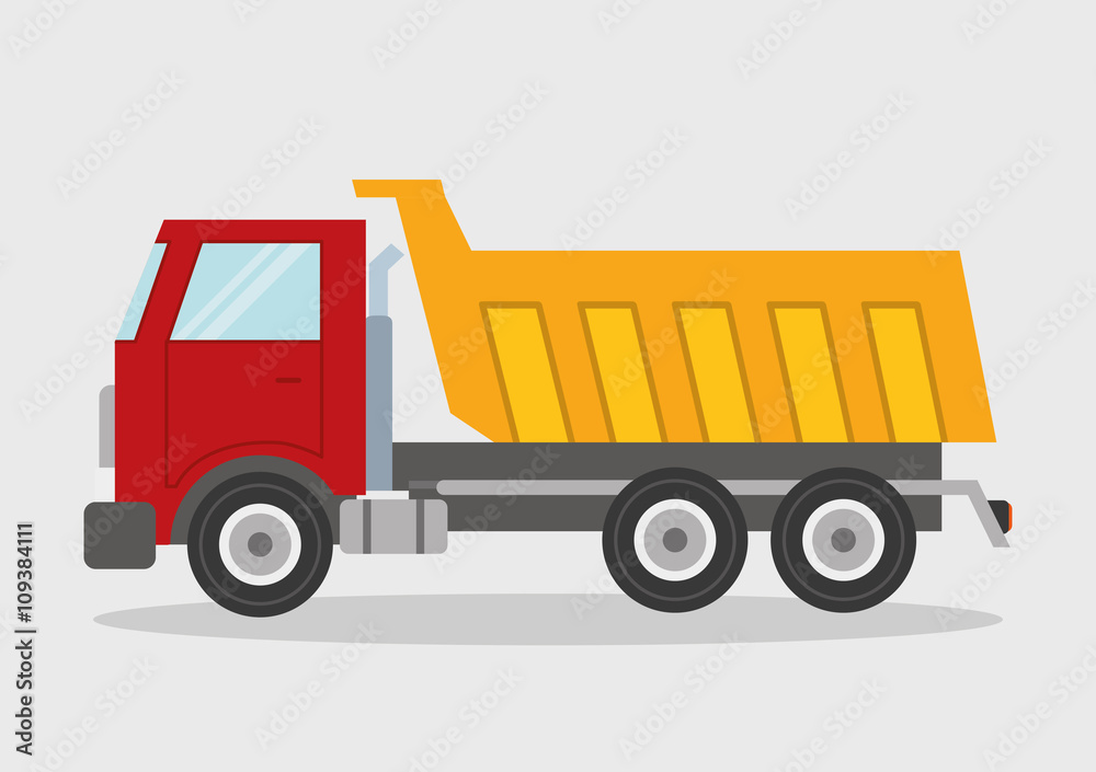 Truck design. transportation icon. flat illustration