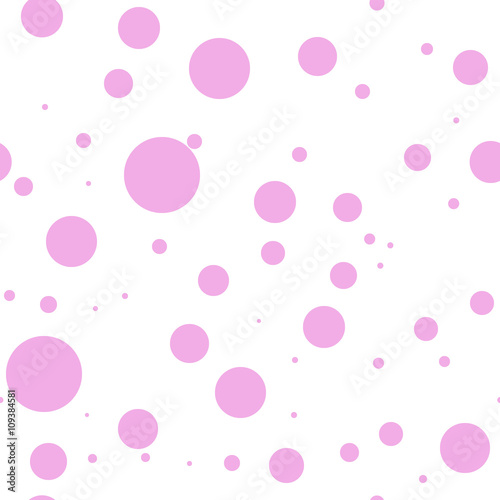 Pink circles seamless pattern. Illustration vector