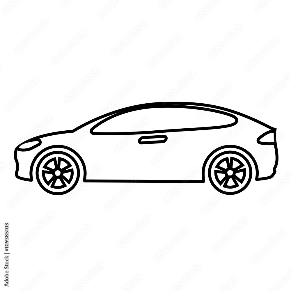 Car line icon Vector Illustration