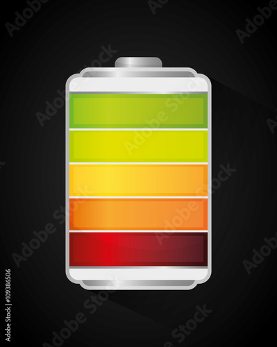 Battery design, energy and power concept, editable vector