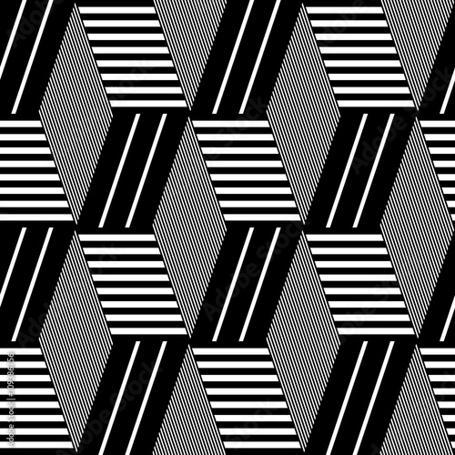 Seamless geometric op art pattern.