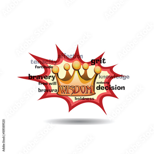 king's crown motivational words icons