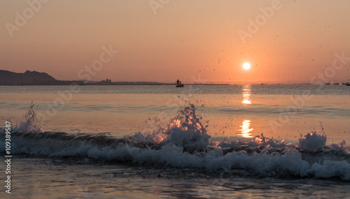 Morning  ocean  fisherman.