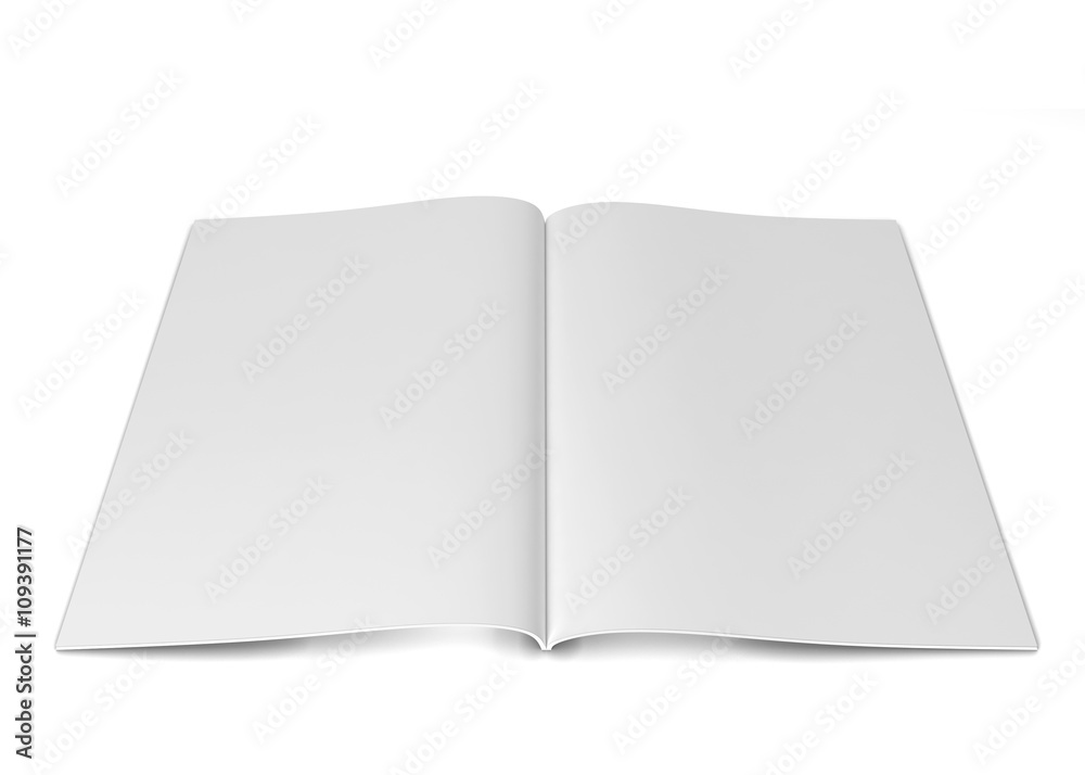 Open magazine or brochure Open magazine or brochure