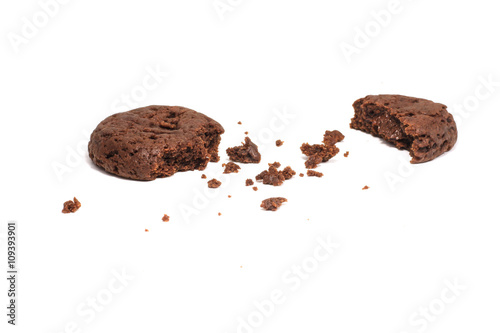 Картината върху платно Cookie chocolate on white