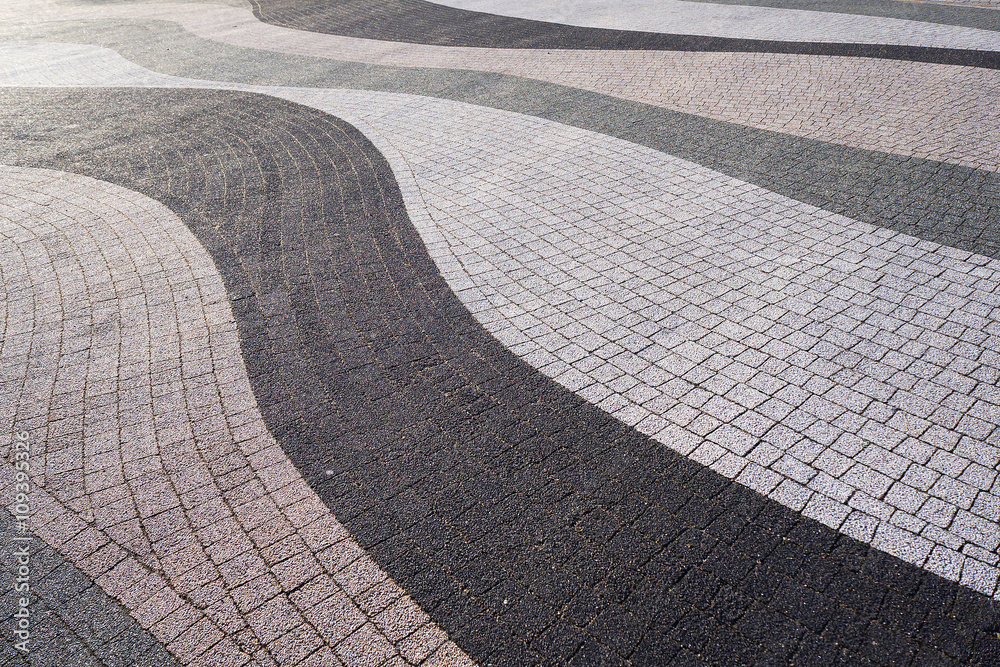 Modern pavement texture.