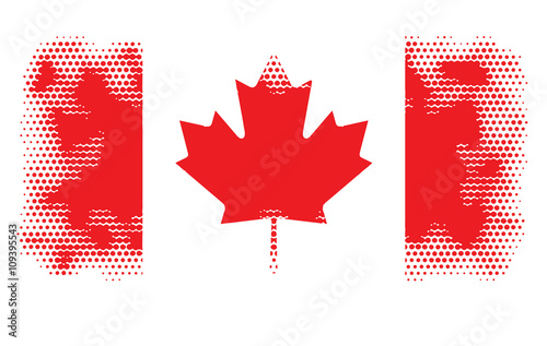 canada flag halftone