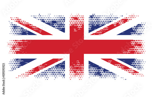 great britain flag halftone