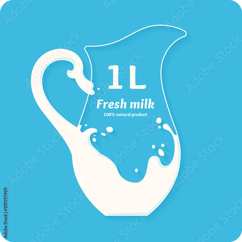 Poster for sale of fresh natural milk