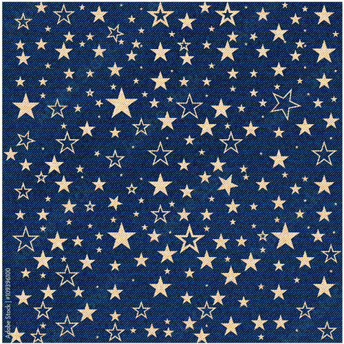 Jeans texture with stars