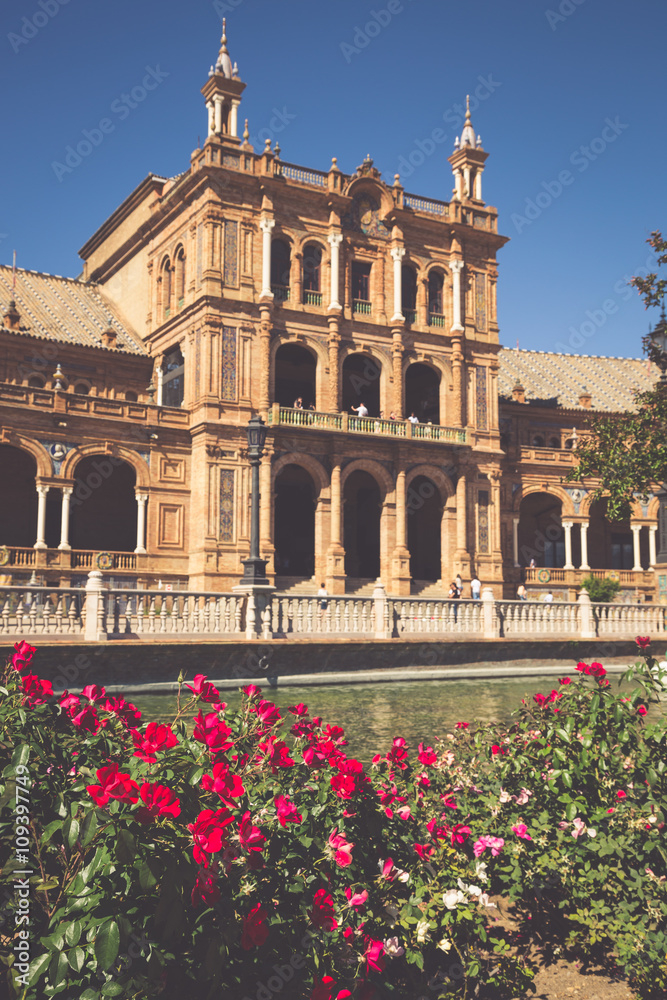 Spanish Square (Plaza de Espana) in Sevilla, Spain