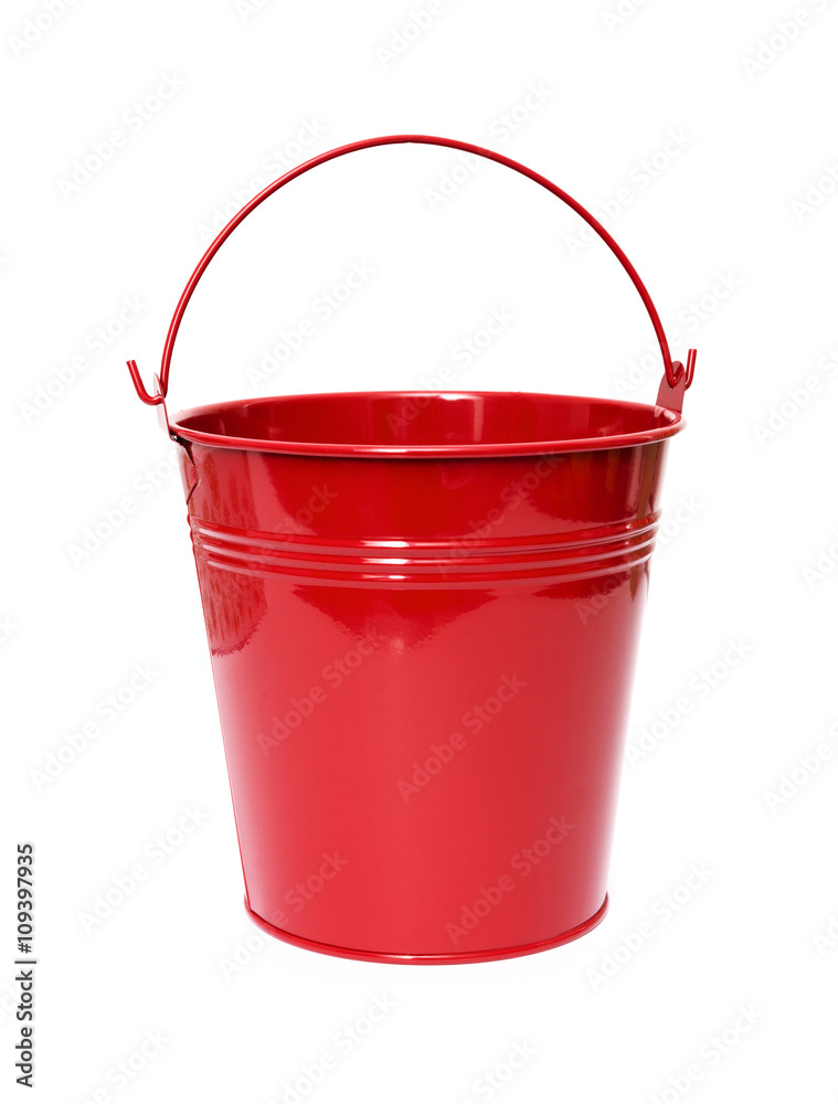 Red Bucket, Isolated on white background Red Bucket, Isolated on white background