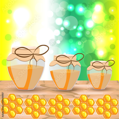 Three honey jars