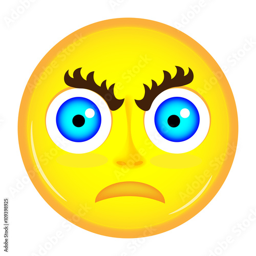 Yellow angry emoticon