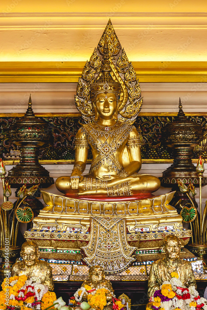 Gold buddha image in a temple