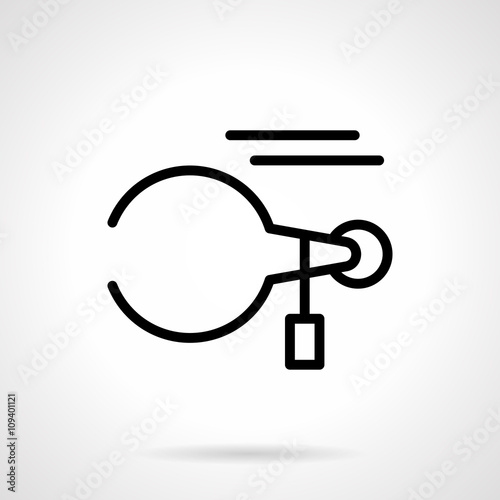 Calipers black line vector icon