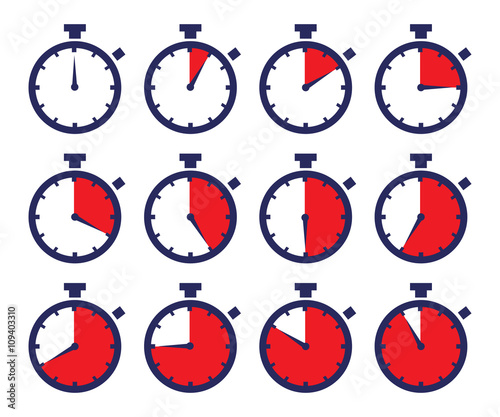 Chronometers Sport Time Laps Sequence