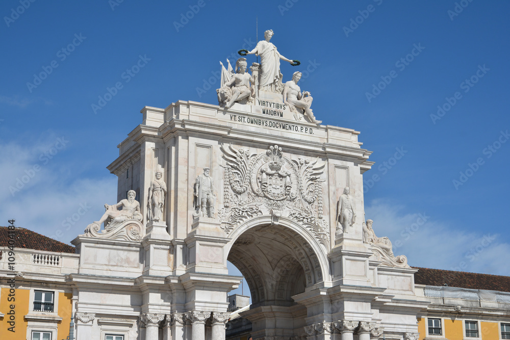 Arco da Rua Augusta, a monumental arch in the center of Lisbon